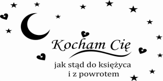 Destké samolepky - Nálepka na stenu nápis, ktorý vás milujem odtiaľto