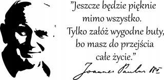 Samolepky do detskej izby - Citát nálepky na stenu Jan Paweł 2 016