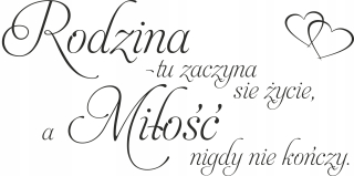 Samolepky do detskej izby - Nálepka na nálepku citát rodiny Rodina 100 cm