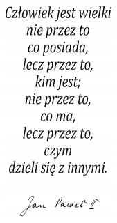 Samolepky do detskej izby - Citát nálepky na stenu Motto John Pavol II II.