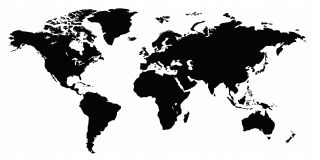 Destké samolepky - Samolepiaca nálepka na stenu Mapa sveta