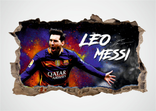 Samolepky do detskej izby - Nálepka na stenu Lionel Messi!