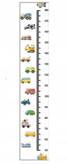 Samolepky do detskej izby - Nálepka na stenu Miarka Rast Car Vozidlá