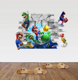 Samolepky do detskej izby - Nálepka na stenu Super Mario Bros Wall Decotion