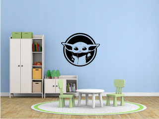 Destké samolepky - Nálepka na stenu Star Wars pre stenu Yoda