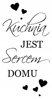 Samolepky do detskej izby - Nálepka na stenu Kuchyňa nápisu je srdcom domu