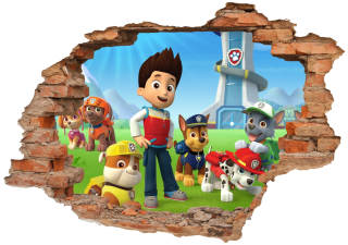 Paw Patrol - 3D samolepky na stenu PSI hliadka 160x110 Promotion!