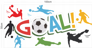 Samolepky do detskej izby - Futbalové nálepky 50x100 cm f2
