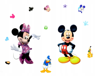 Destké samolepky - Nástenné nálepky Mickey Minnie Mouse