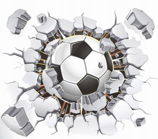 Samolepky do detskej izby - STADERS STADERS - Futbalová 3D diera