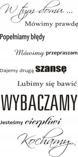 Destké samolepky - Nápis na stene v hale - V tomto dome... 71