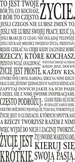 Samolepky do detskej izby - Nápis na nálepke na stenu je váš život ... 29