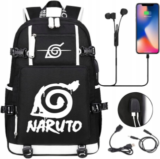 Školský batoh - Naruto School Backpack Boy Girl USB