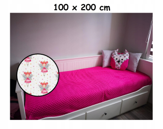 Prikrývka, prehozy na posteľ - Prikrývka na posteľnú prikrývku 100x200cm bavlnené Minky vzory +zadarmo