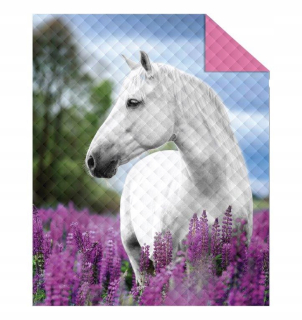 Prikrývka, prehozy na posteľ - Bedspread to Bed Horse v levandule 170x210