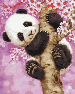 OBRAZ MAĽUJTE TO! MAĽUJTE PODĽA ČÍSEL. PANDA NA DR