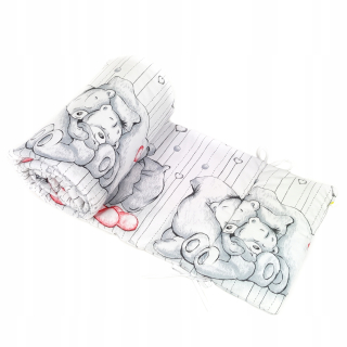Chránič do detskej postielky - Protect COT 180 x 30 cm nakreslené medvede