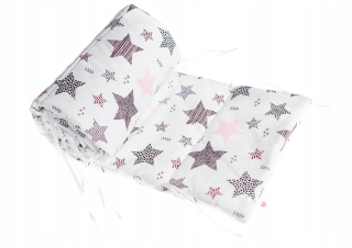 Chránič do detskej postielky - Protect COT 360 x 30 cm ružová mágia