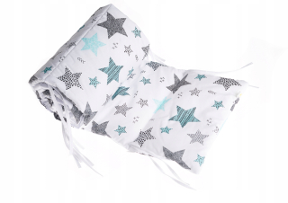 Chránič do detskej postielky - Protect COT 360 x 30 cm tyrkysová mágia