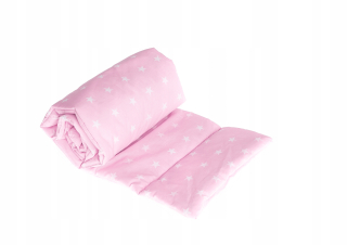 Chránič do detskej postielky - Maskovanie frill 140x70cm- visiace biele srdcia