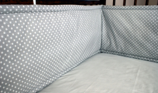 Chránič do detskej postielky - COT chránič vysokej 40 x 360 cm maczek Gray