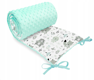 Chránič do detskej postielky - Minky 180x30 Protector pre detskú postieľku 120x60!