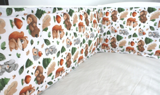Chránič do detskej postielky - Ochranca celej detskej postieľky 30x360 cm les