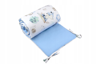 Chránič do detskej postielky - Podložka pre les 180x30 + modré priečky