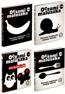 Baby oči nastaviť 4 kontrastné knihy
