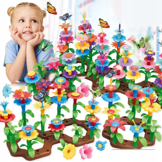 Záhradné kreatívne kvety puzzle doštičiek 148 ks.