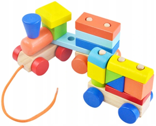 Obrovský Train Drevená vzdelávacie bloky Sorter