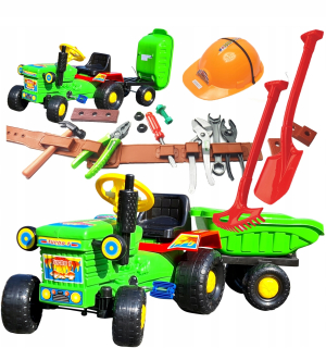 Obrovský traktor na pedále + príves Poľska Pro.