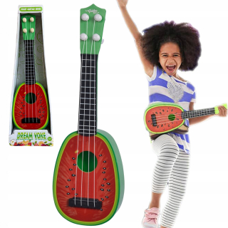 Ovocie ukultele gitara pre deti. Strieďový melón