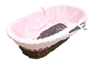 Chránič do detskej postielky - Moses Basket Protector Minky obvod 220 - 250