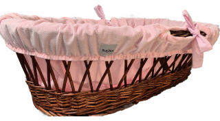 Chránič do detskej postielky - Moses Basket Protector Velvet Minky Duży Kos