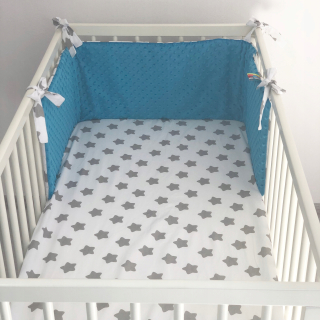Chránič do detskej postielky - Minky 30x160cm chránič COT rôzne dva
