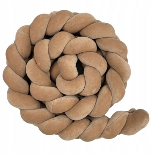 Chránič do detskej postielky - Delfae ochranca 360 cm Braid Velor Colors