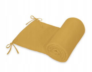 Chránič do detskej postielky - Universal Musellin Pad 180x30 cm - horčica