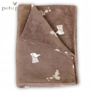 Prikrývka, prehozy na posteľ - Priedušná fleecová prikrývka 100 x 140 cm Teddy