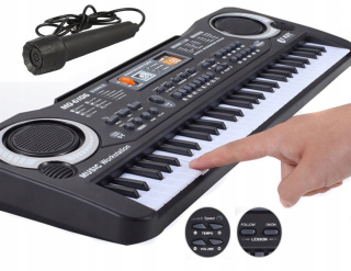 Klávesnica organ klavírny mikrofón 61 kláves