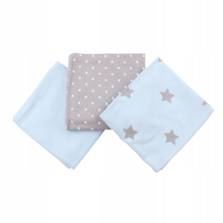 Prikrývka, prehozy na posteľ - Black Swaddle Black Dutkler Set 3 ks Minene 60x60cm