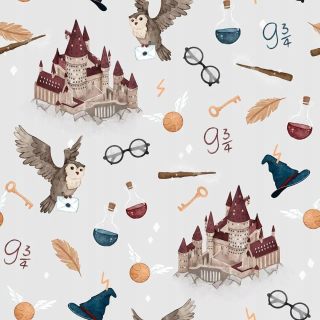 Prikrývka, prehozy na posteľ - Harry Potter 70x100cm bambus