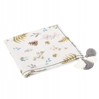 Prikrývka, prehozy na posteľ - „M“ Bambus Swaddle Samiboo Forest