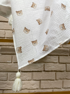Prikrývka, prehozy na posteľ - Detská prikrývka pre mäkký vozík s aplikáciou panda