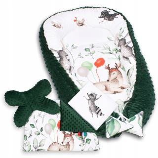 Hniezdo pre bábätko - Baby Cocoon 220 cm Big XXL Velvet 2in1