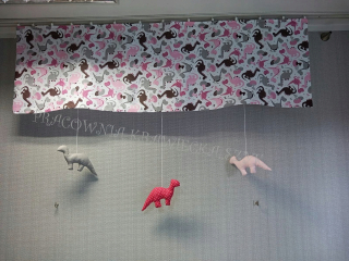 Detské záclony - Panel curtain dinosaurus prívesky izba dieťa