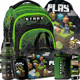 Školský batoh - Paso Backpack School Bag 5in1 pre priateľu Game