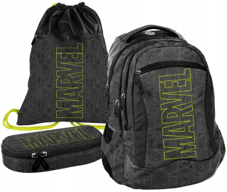 Školský batoh - Paso School Set Backpack Pilicolor Pencil Case Marvel