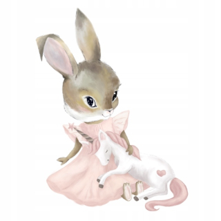 Samolepky do detskej izby - Pastel Bunny UniCorn Sticker Veľkosť