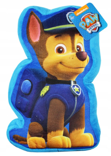 Detský dekoračný vankúš - Paw Patrol Chase Velor Cushion Mascot